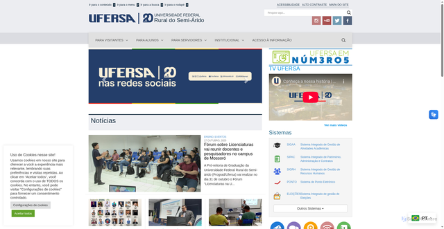 Security scan screenshot of https://ufersa.edu.br/