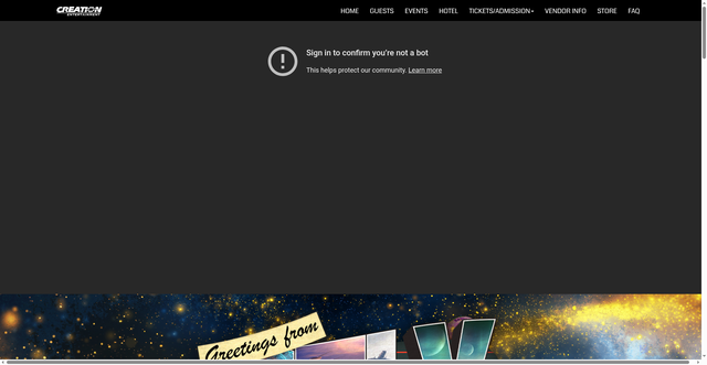 Security scan screenshot of https://creationent.com/events/stlv-26/