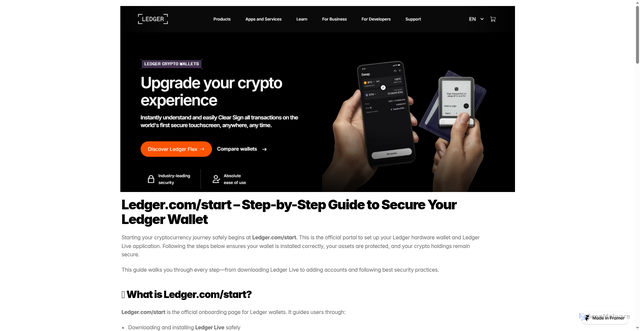 Security scan screenshot of https://leddger-strt-en.framer.media/
