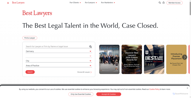 Security scan screenshot of https://www.bestlawyers.com/