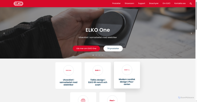 Security scan screenshot of https://elko.se