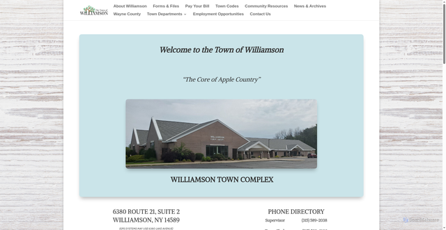 Security scan screenshot of https://williamsonny.gov/