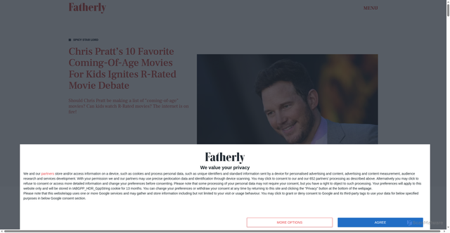 Security scan screenshot of https://www.fatherly.com/entertainment/chris-pratt-favorite-coming-of-age-movies-r-rated-debate
