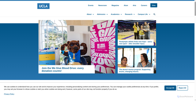 Security scan screenshot of https://www.ucla.edu
