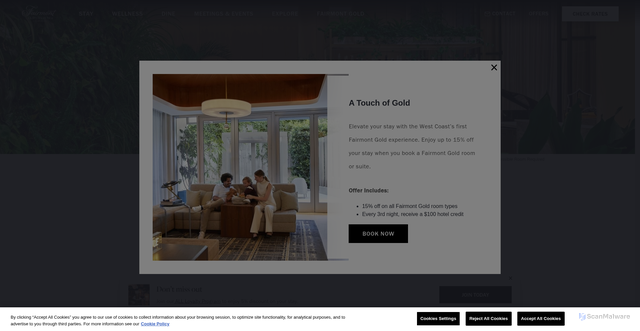 Security scan screenshot of https://www.fairmontcenturyplaza.com/dine/the-bar/