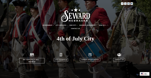 Security scan screenshot of https://cityofsewardne.gov/