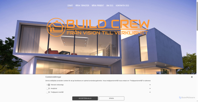 Security scan screenshot of https://buildcrew.nu