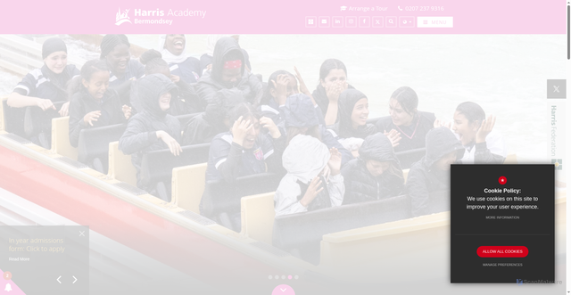 Security scan screenshot of https://www.harrisbermondsey.org.uk/