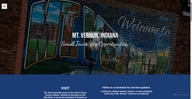 Security scan screenshot of https://www.mountvernonin.gov/