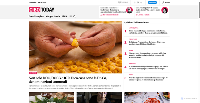 Security scan screenshot of https://cibotoday.it