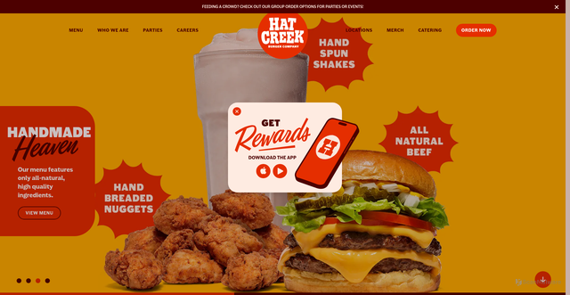 Security scan screenshot of https://hatcreekburgers.com/