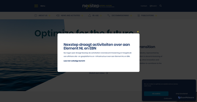 Security scan screenshot of https://nexstep.nu