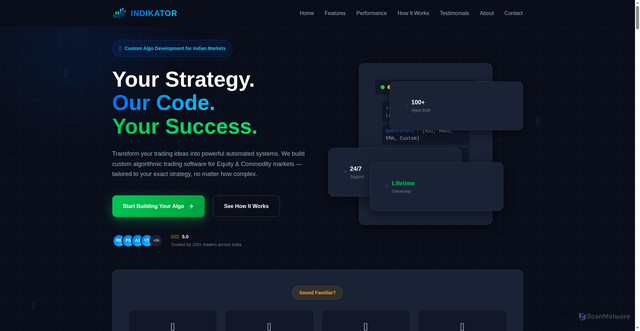 Security scan screenshot of http://indikator.pages.dev/