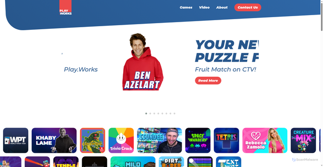 Security scan screenshot of https://play.works