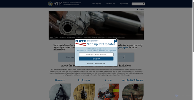 Security scan screenshot of https://www.atf.gov/