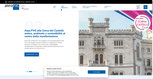 Security scan screenshot of https://www.arpa.fvg.it/