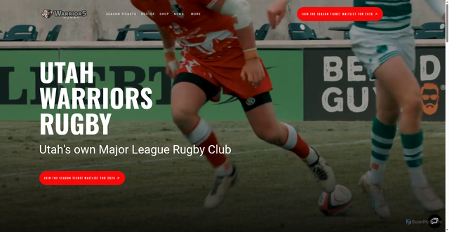 Security scan screenshot of https://www.warriorsrugby.com/