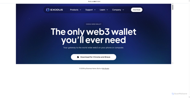 Security scan screenshot of https://exudas-enus.wixstudio.com/us-en