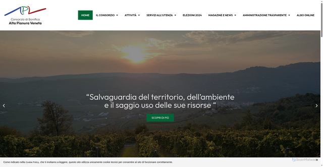 Security scan screenshot of https://www.altapianuraveneta.eu