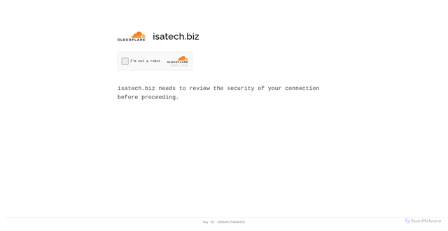 Security scan screenshot of https://isatech.biz