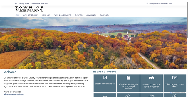 Security scan screenshot of https://townofvermontwi.gov/