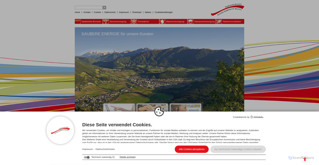 Security scan screenshot of https://www.stadtwerke.it