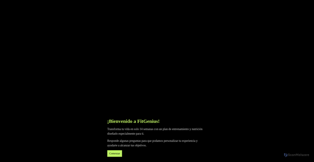 Security scan screenshot of https://fitgenius.pages.dev/
