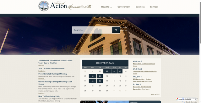 Security scan screenshot of https://actonma.gov/