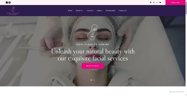Security scan screenshot of https://lipinaroopeshmakeupstudio.com