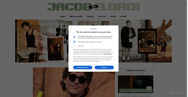 Security scan screenshot of https://jacob-elordi.com/