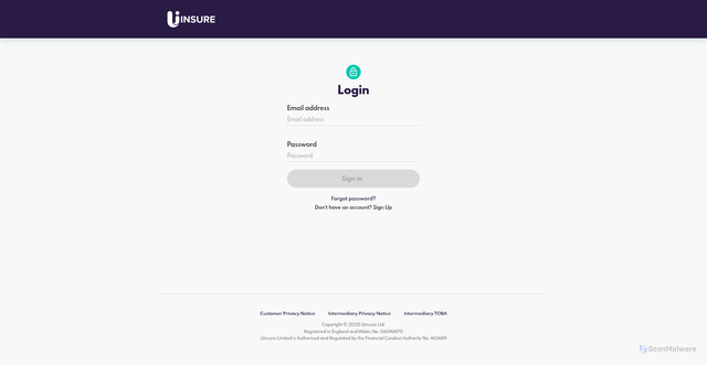 Security scan screenshot of https://idp.uinsure.co.uk