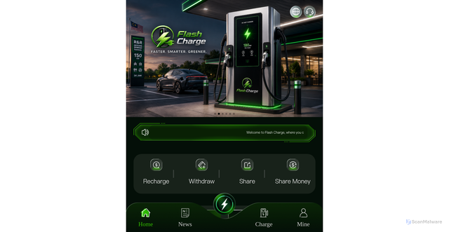 Security scan screenshot of https://flashchargemys.net/