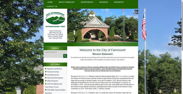 Security scan screenshot of https://fairmountga.gov/