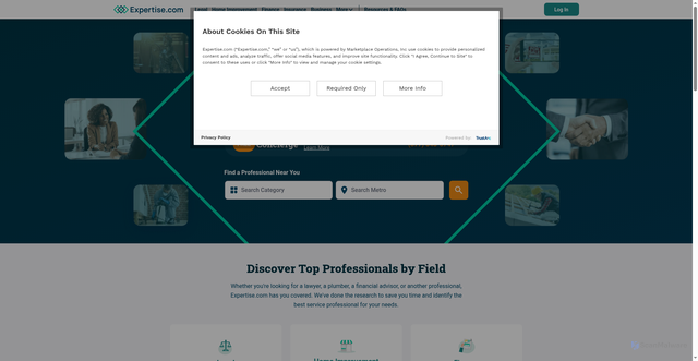 Security scan screenshot of https://www.expertise.com