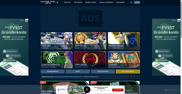 Security scan screenshot of https://masterduelmeta.com