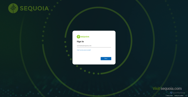 Security scan screenshot of https://sequoiaone-my.sharepoint.com