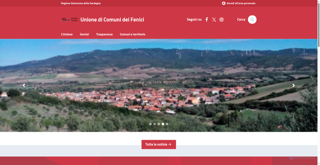 Security scan screenshot of https://www.unionecomunifenici.or.it