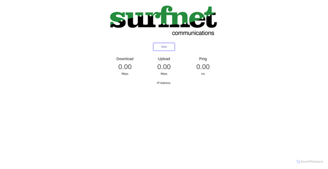 Security scan screenshot of surfnetspeedtest.com
