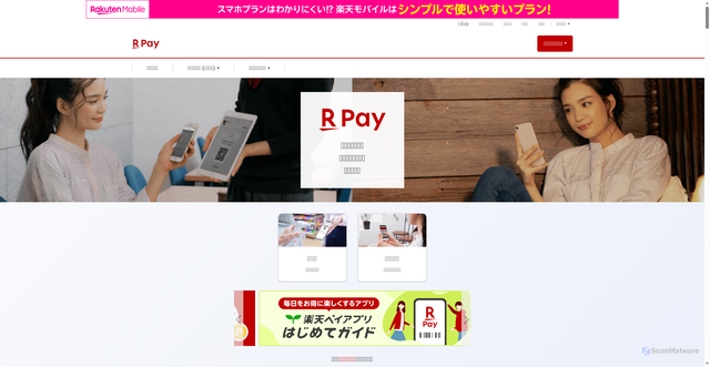 Security scan screenshot of https://pay.rakuten.co.jp