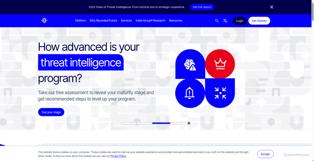 Security scan screenshot of https://recordedfuture.com