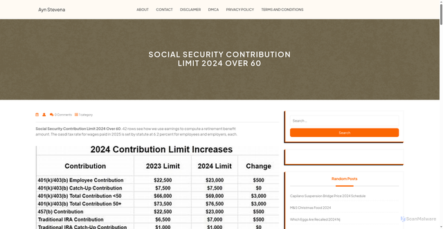 Security scan screenshot of https://sabrabhermine.pages.dev/usehxxg-social-security-contribution-limit-2024-over-60-uwlputn/