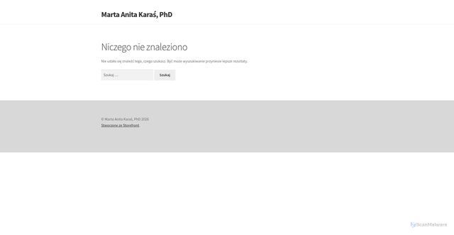 Security scan screenshot of https://martakaras.com
