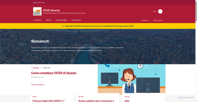 Security scan screenshot of https://www.atervenezia.it/