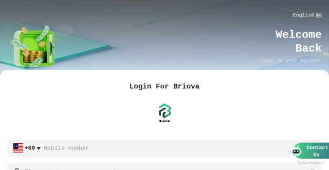 Security scan screenshot of https://briova.top/