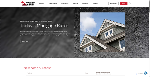 Security scan screenshot of https://www.macu.com/rates/home
