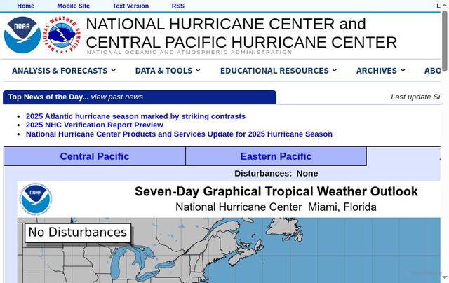 Security scan screenshot of https://www.nhc.noaa.gov/