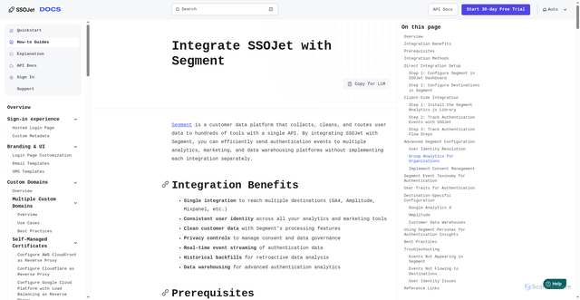 Security scan screenshot of https://ssojet-docs.pages.dev/en/how-to-guides/integrations/analytics/segment/