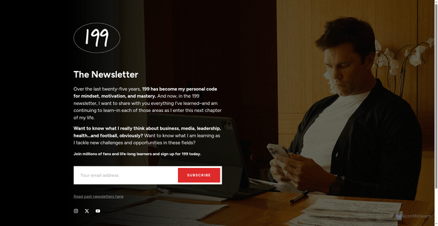 Security scan screenshot of https://tombrady.com/