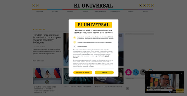Security scan screenshot of https://eluniversal.com