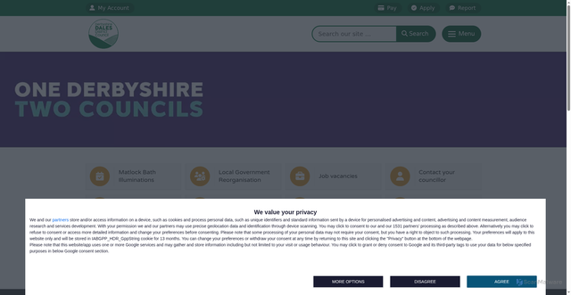 Security scan screenshot of https://www.derbyshiredales.gov.uk/